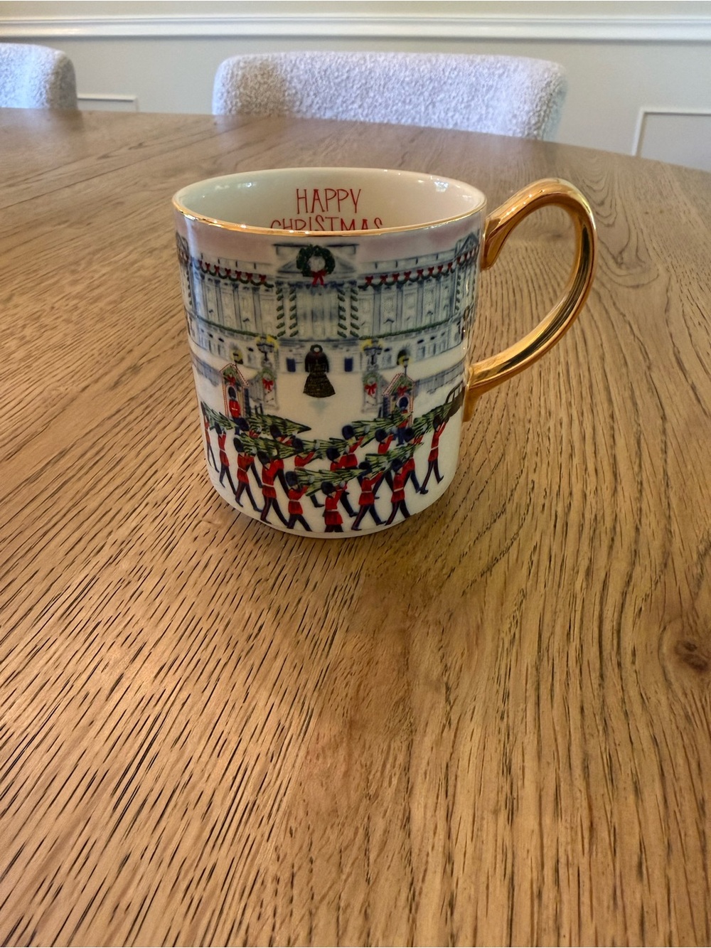 Anthropologie London Holiday City collection Mug with Gold Handle - Picture 2 of 5